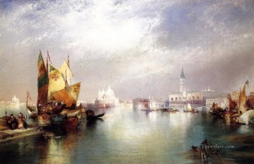 El esplendor del paisaje marino de Venecia Thomas Moran Pinturas al óleo